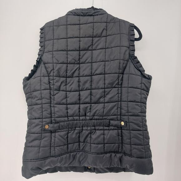 Vtg Makaveli Branded Black Vest Black Puff Size 3X Distroyed - Picture 2 of 16